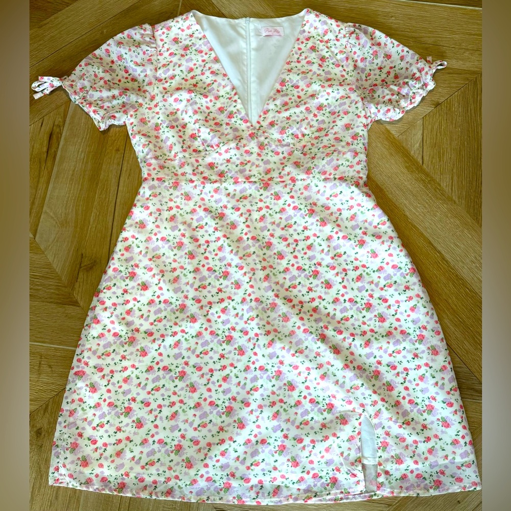Pink Lily floral mini dress